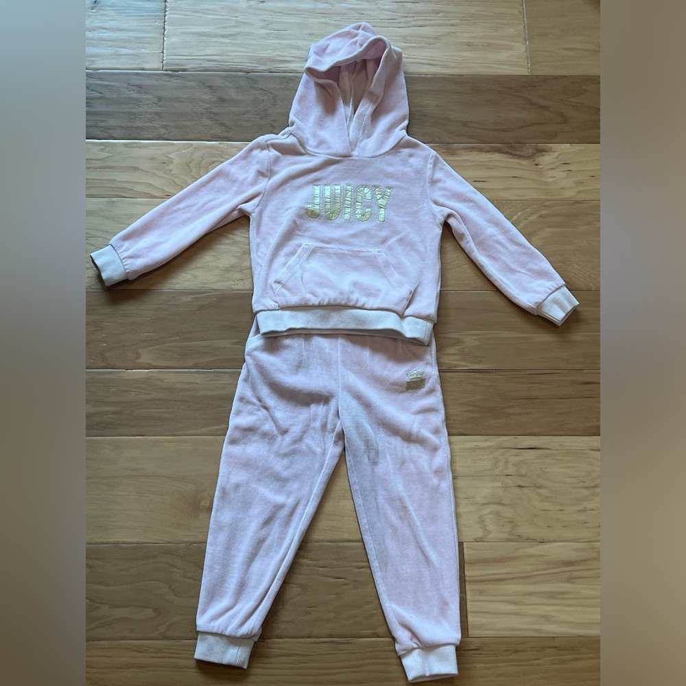 Juicy Couture Light Pink Tracksuit with Gold Logo